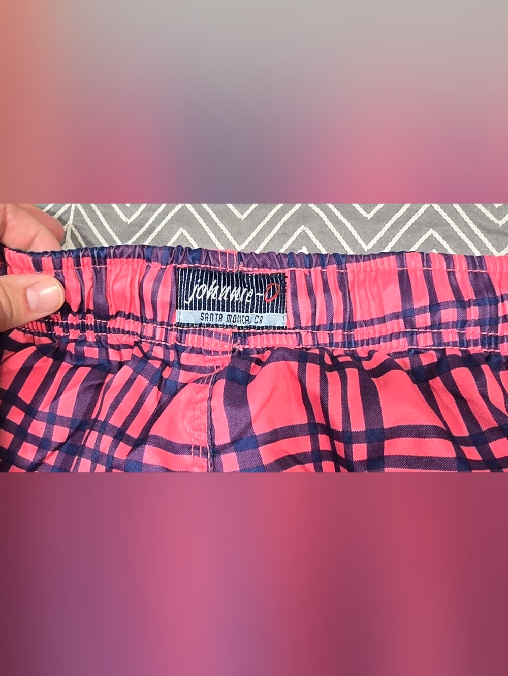 Johnnie-O Plaid Style Swim Trunks Size XL - Picture 9 of 9